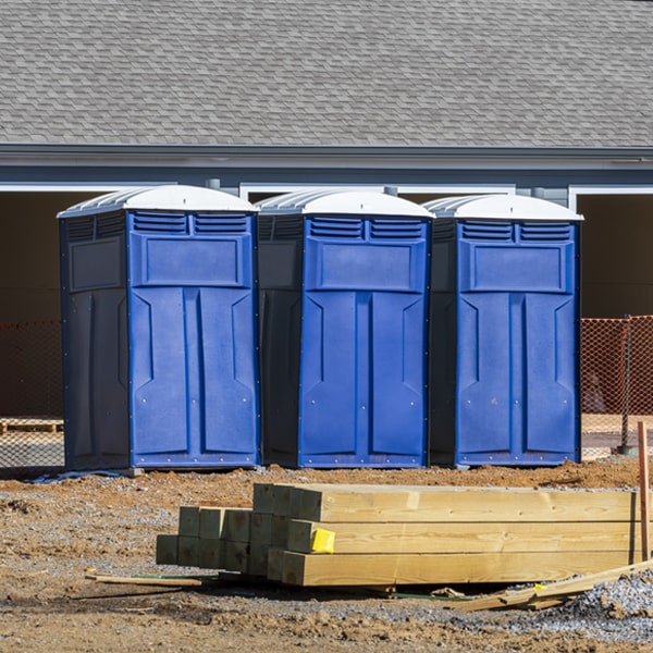 how can i report damages or issues with the porta potties during my rental period in Harbor Springs MI